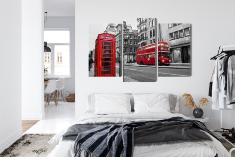 Obraz Wieloczęściowy Vintage Amerykański Samochód Na Kubie Canvas Naturalny 120x80 LBS-2185-NC120-80_1X40-80_2X40-60