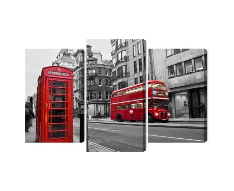 Obraz Wieloczęściowy Vintage Amerykański Samochód Na Kubie Canvas Naturalny 90x60 LBS-2185-NC90-60_1X30-60_2X30-45