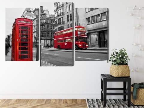 Obraz Wieloczęściowy Vintage Amerykański Samochód Na Kubie Canvas Naturalny 90x60 LBS-2185-NC90-60_1X30-60_2X30-45