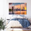 Obraz Wieloczęściowy Krajobraz Panoramiczny New York City Canvas 120x80 LBS-2044-C120-80_3X40-80