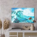 Obraz Na Płótnie Akwarelowe Morze I Fala Canvas 120x80 LB-531-C120-80