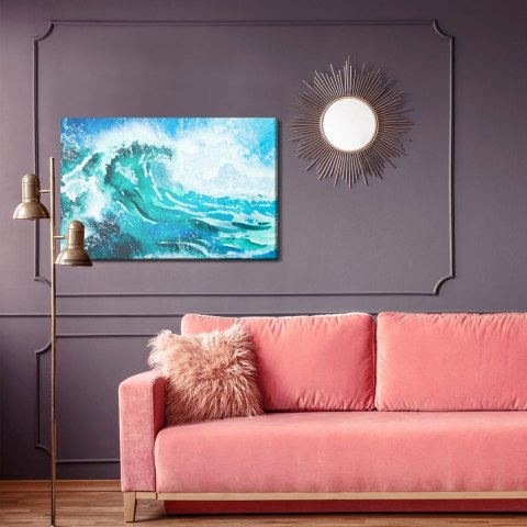 Obraz Na Płótnie Akwarelowe Morze I Fala Canvas 120x80 LB-531-C120-80