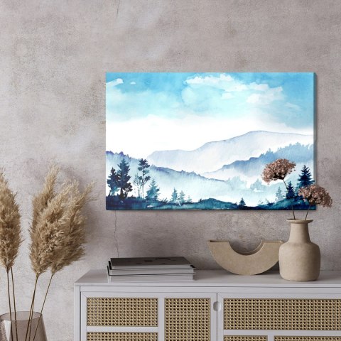 Obraz Na Płótnie Akwarelowe Góry Canvas 120x80 LB-1034-C120-80