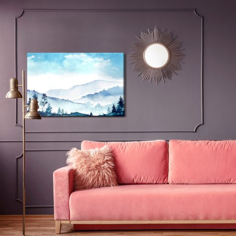 Obraz Na Płótnie Akwarelowe Góry Canvas Naturalny 120x80 LB-1034-NC120-80