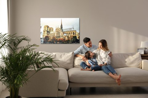 Obraz Na Płótnie Katedra Notre Dame Jak Malowana Canvas 120x80 LB-1132-C120-80