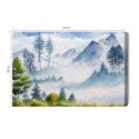 Obraz Na Płótnie Akwarelowy Górski Krajobraz Canvas 120x80 LB-1042-C120-80