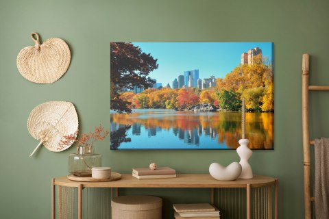 Obraz Na Płótnie Central Park Jesienią Canvas 120x80 LB-1395-C120-80
