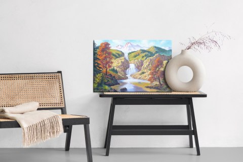 Obraz Na Płótnie Jesienny Wodospad Jak Malowany Canvas 120x80 LB-1573-C120-80