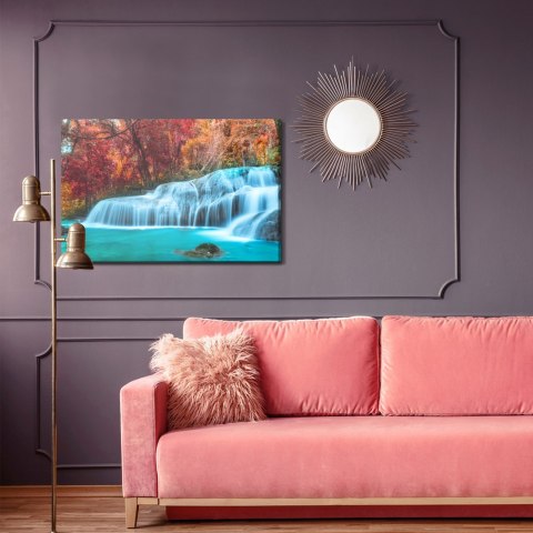 Obraz Na Płótnie Jesienny Wodospad W Tajlandii Canvas 120x80 LB-1571-C120-80
