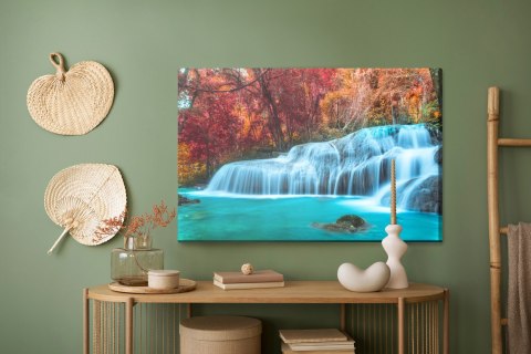 Obraz Na Płótnie Jesienny Wodospad W Tajlandii Canvas 120x80 LB-1571-C120-80