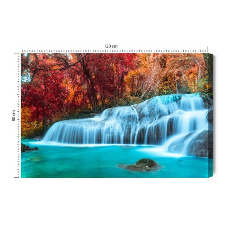 Obraz Na Płótnie Jesienny Wodospad W Tajlandii Canvas 120x80 LB-1571-C120-80