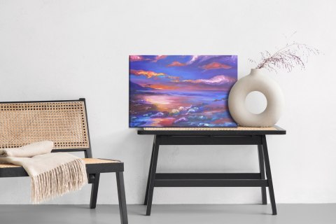 Obraz Na Płótnie Abstrakcyjny Krajobraz Morski Canvas Naturalny 100x70 LB-589-NC100-70