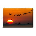 Obraz Na Płótnie Lecące Żurawie Canvas Naturalny 100x70 LB-830-NC100-70
