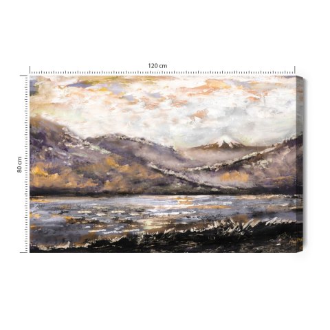 Obraz Na Płótnie Abstrakcyjny Krajobraz Górski Canvas 120x80 LB-1026-C120-80