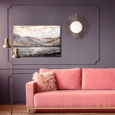 Obraz Na Płótnie Abstrakcyjny Krajobraz Górski Canvas Naturalny 120x80 LB-1026-NC120-80