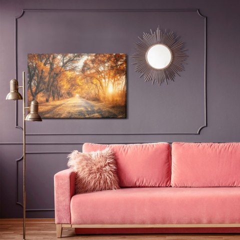 Obraz Na Płótnie Droga W Jesiennym Lesie 3D Canvas Naturalny 100x70 LB-1225-NC100-70