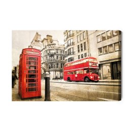 Obraz Na Płótnie Londyńska Ulica W Stylu Vintage Canvas Naturalny 120x80 LB-1283-NC120-80