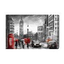 Obraz Na Płótnie Deszczowy Dzień W Londynie Canvas 120x80 LB-1301-C120-80