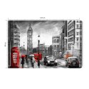 Obraz Na Płótnie Deszczowy Dzień W Londynie Canvas Naturalny 120x80 LB-1301-NC120-80