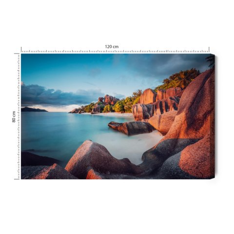 Obraz Na Płótnie Plaża Anse Source D'argent Canvas 120x80 LB-4506-C120-80