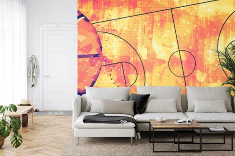 Fototapeta Abstrakcyjne Boisko Do Koszykówki Flizelina 300x210 FT-3161-VE300-210