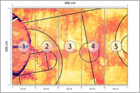 Fototapeta Abstrakcyjne Boisko Do Koszykówki Tapeta Samoprzylepna 460x300 FT-3161-SK12