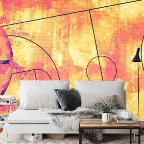 Fototapeta Abstrakcyjne Boisko Do Koszykówki Vinyl Strukturalny 450x300 FT-3161-VS450-300
