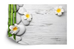 Fototapeta Bambusy Z Kwiatami I Kamieniami Vinyl Strukturalny 315x210 FT-2490-VS315-210