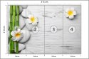 Fototapeta Bambusy Z Kwiatami I Kamieniami Vinyl Strukturalny 315x210 FT-2490-VS315-210