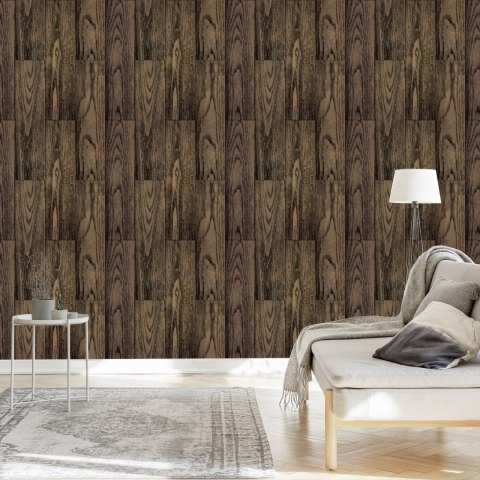 Tapeta Ciemne Pionowe Deski Drewniane Flizelina 53x1000 TR-1207-VER-53
