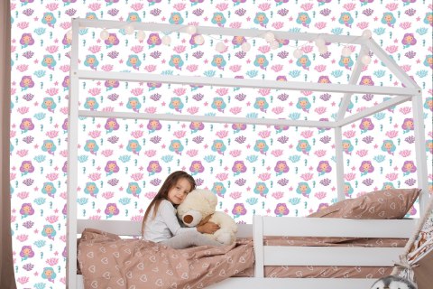 Tapeta Bajkowa Syreny Do Pokoju Dziecka Flizelina 53x1000 TR-1787-VER-53