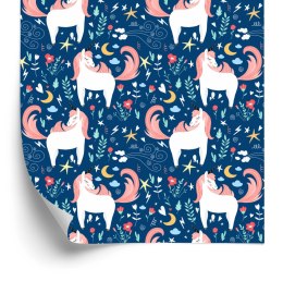 Tapeta Dla Dzieci - Jednorożce I Roślinki Flizelina 53x1000 TR-885-VER-53