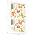 Tapeta Dla Dzieci - Wesołe Zwierzęta Leśne Flizelina 53x1000 TR-2980-VER-53