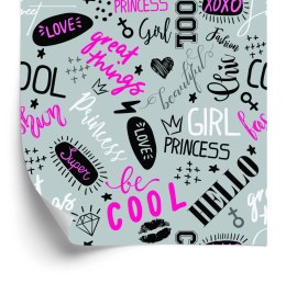 Tapeta Dziewczęca Typografia Flizelina 53x1000 TR-3971-VER-53