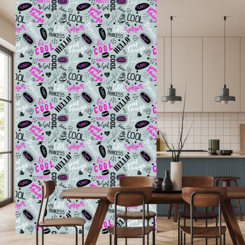 Tapeta Dziewczęca Typografia Flizelina 53x1000 TR-3971-VER-53