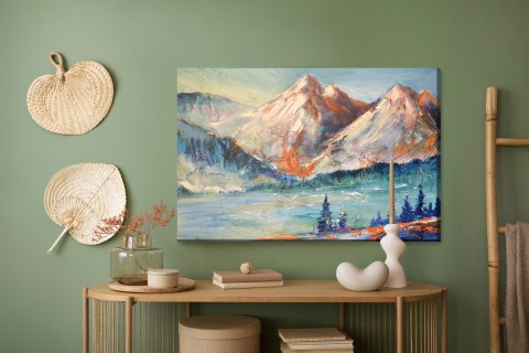 Obraz Na Płótnie Abstrakcyjny Malunek Gór Canvas 120x80 LB-1033-C120-80