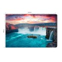 Obraz Na Płótnie Islandzkie Wodospady O Poranku Canvas Naturalny 120x80 LB-1553-NC120-80