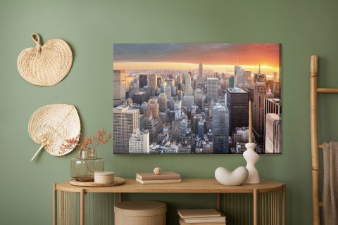 Obraz Na Płótnie Budynki Nowego Jorku Canvas Naturalny 100x70 LB-116-NC100-70
