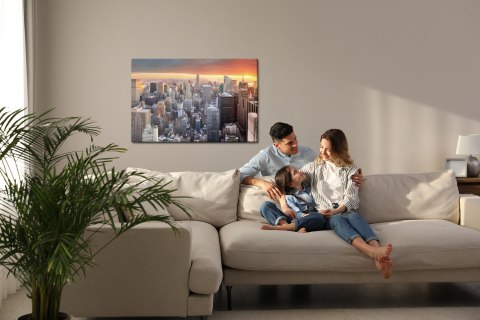 Obraz Na Płótnie Budynki Nowego Jorku Canvas Naturalny 120x80 LB-116-NC120-80