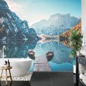 Fototapeta Jezioro Lago Di Braies We Włoszech Vinyl Strukturalny 180x120 FT-3932-VS180-120