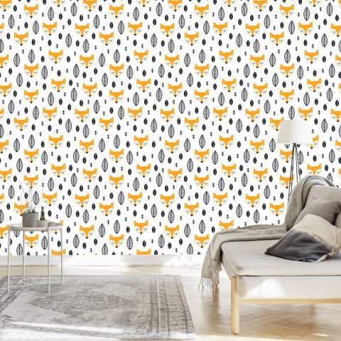 Tapeta Lisy Z Liśćmi Flizelina 53x1000 TR-4024-VER-53