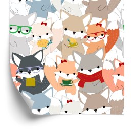 Tapeta Wesołe Kolorowe Liski Flizelina 53x1000 TR-4027-VER-53