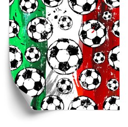 Tapeta Piłki Na Tle Włoskich Barw Flizelina 53x1000 TR-6050-VER-53