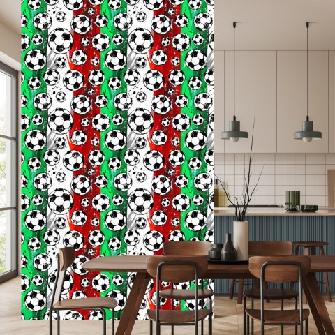 Tapeta Piłki Na Tle Włoskich Barw Flizelina 53x1000 TR-6050-VER-53