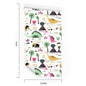 Tapeta Dinozaury, Wulkany, Liście, Pokój Chłopca Flizelina 53x1000 TR-1447-VER-53
