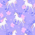 Tapeta Dla Dzieci - Jednorożce I Kwiaty Flizelina 53x1000 TR-181-VER-53