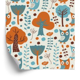 Tapeta Dla Dzieci - Kolorowe Sowy Flizelina 53x1000 TR-2609-VER-53