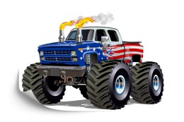 Fototapeta Amerykański Monster Truck Vinyl Strukturalny 180x120 FT-2355-VS180-120