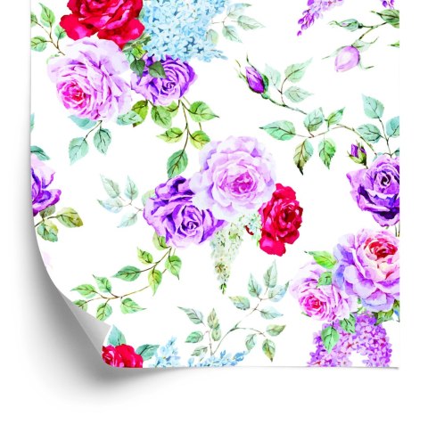 Tapeta Kolorowe Róże - Akwarela Vintage Flizelina 53x1000 TR-954-VER-53