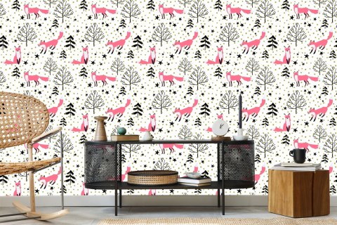 Tapeta Malowane Liski W Lesie Flizelina 53x1000 TR-4003-VER-53